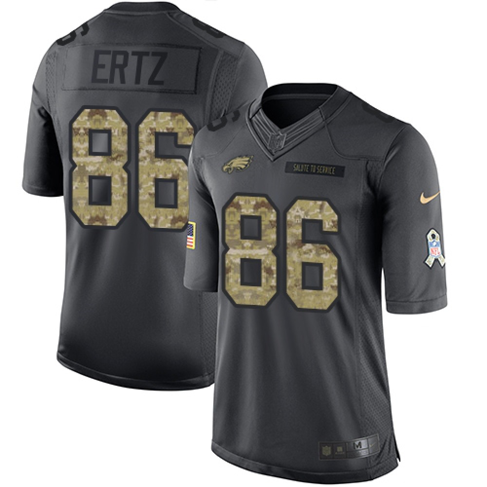 Nike Eagles #86 Zach Ertz Black Men's Stitched NFL Limited 2016 Salute To Service Jersey Nike Eagles #86 Zach Ertz Black Men's Stitched NFL Limited 2016 Salute To Service Jersey