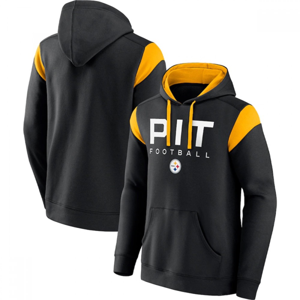 Men's Pittsburgh Steelers Black Call The Shot Pullover Hoodie Men's Pittsburgh Steelers Black Call The Shot Pullover Hoodie