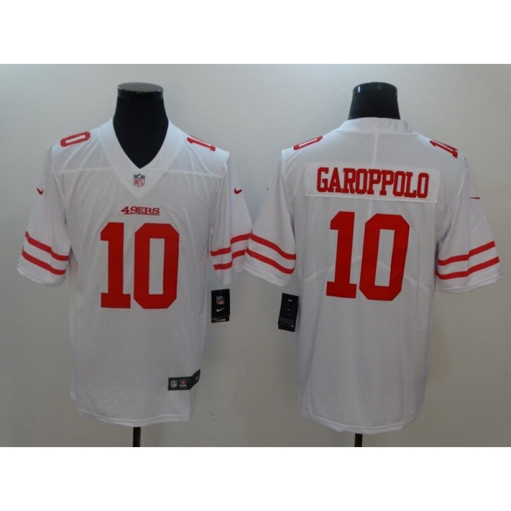 Men's Nike San Francisco 49ers #10 Jimmy Garoppolo White Vapor Untouchable Limited Stitched NFL Jersey Men's Nike San Francisco 49ers #10 Jimmy Garoppolo White Vapor Untouchable Limited Stitched NFL Jersey