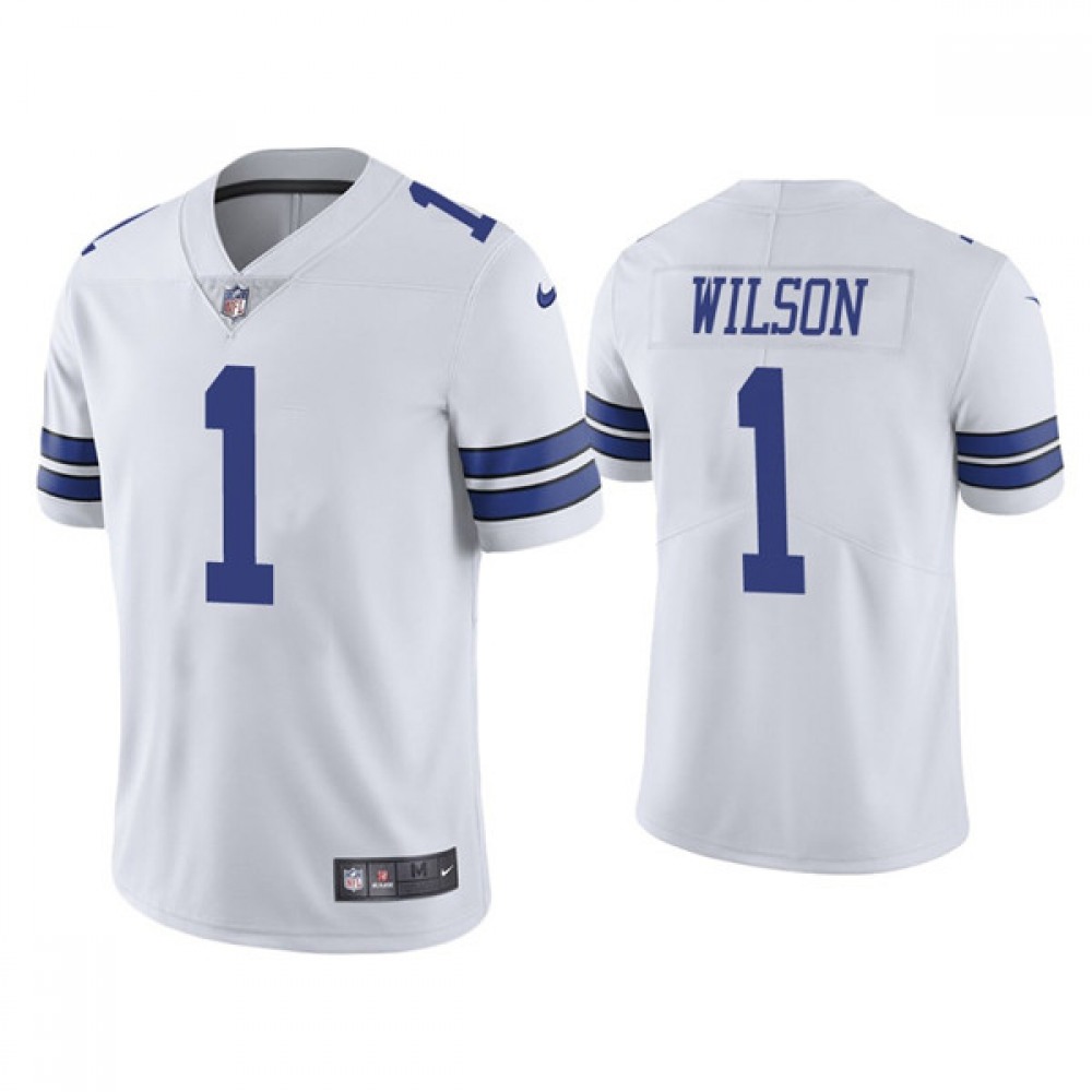 Men's Dallas Cowboys #1 Cedrick Wilson White Vapor Limited Stitched Jersey Men's Dallas Cowboys #1 Cedrick Wilson White Vapor Limited Stitched Jersey