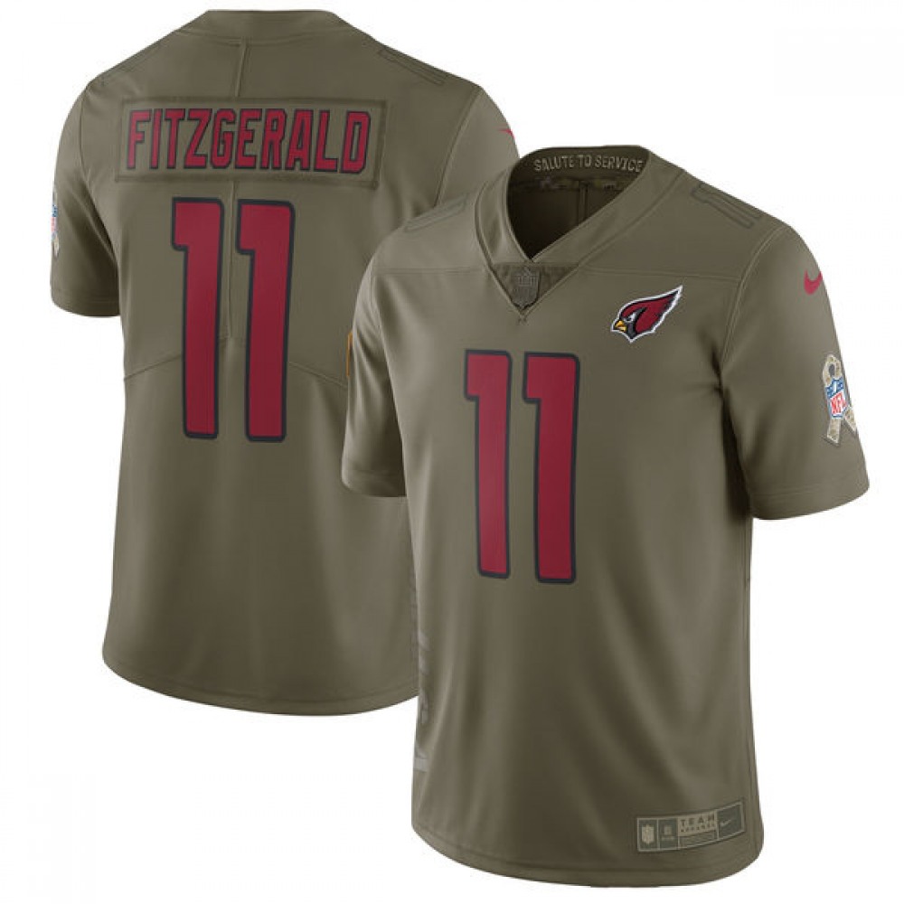 Men's Nike Arizona Cardinals #11 Larry Fitzgerald Olive Salute To Service Limited Stitched NFL Jersey Men's Nike Arizona Cardinals #11 Larry Fitzgerald Olive Salute To Service Limited Stitched NFL Jersey