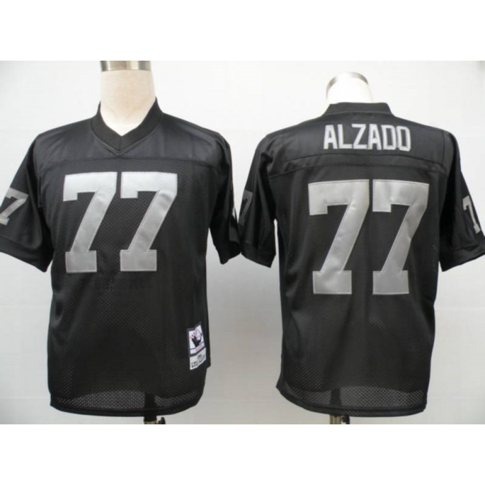 Mitchell and Ness Raiders #77 Lyle Alzado Black Stitched Throwback NFL Jersey Mitchell and Ness Raiders #77 Lyle Alzado Black Stitched Throwback NFL Jersey