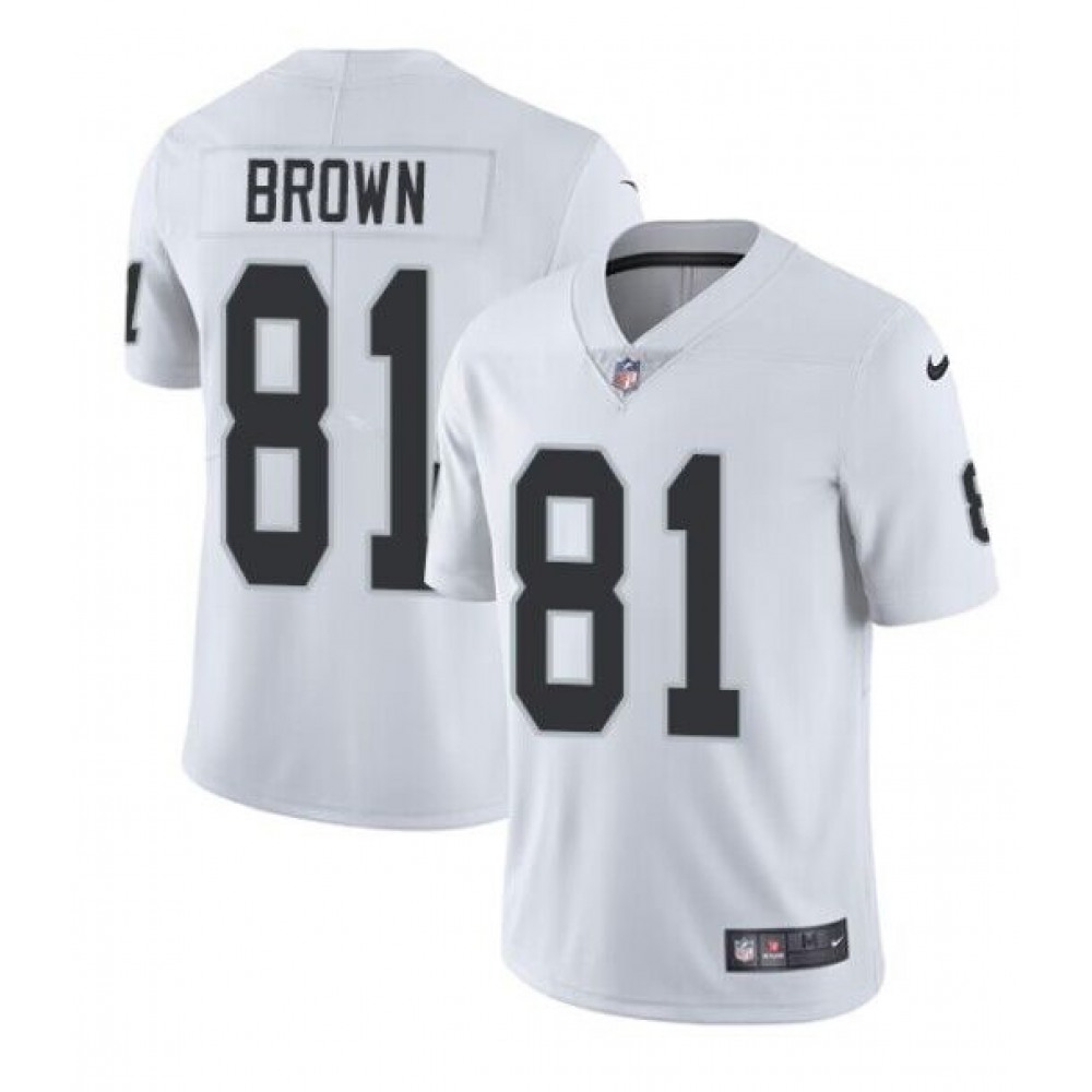 Youth Las Vegas Raiders #81 Tim Brown White Vapor Untouchable Limited Stitched Jersey Youth Las Vegas Raiders #81 Tim Brown White Vapor Untouchable Limited Stitched Jersey