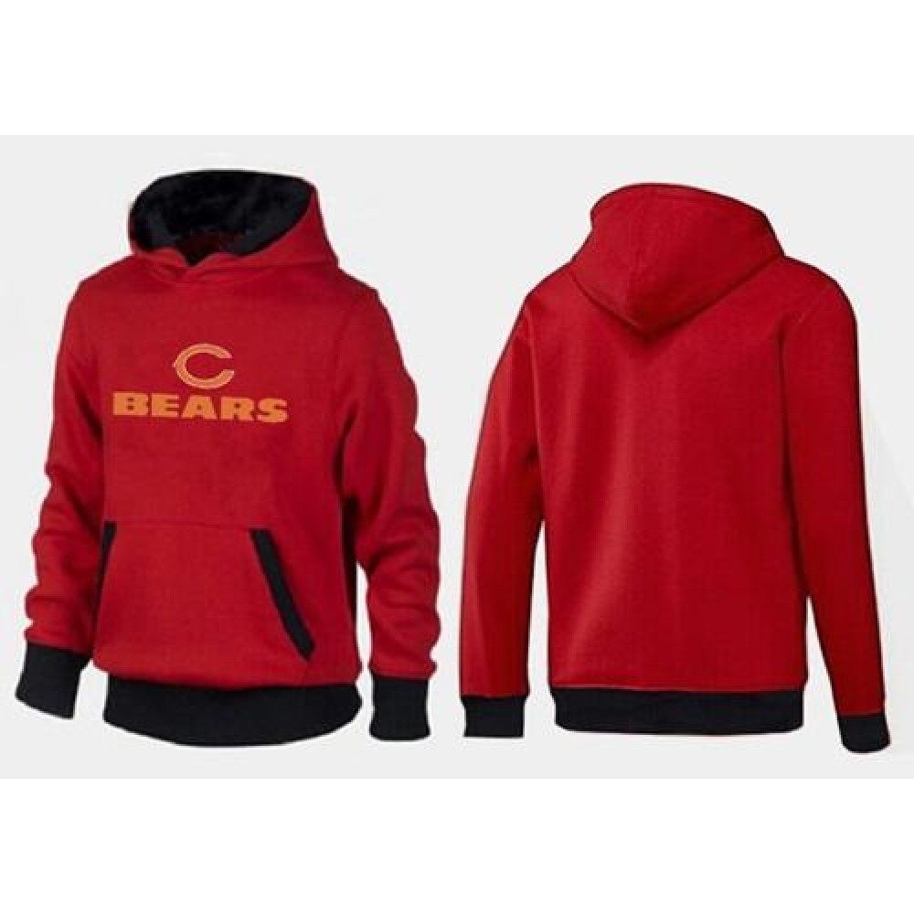 Chicago Bears Authentic Logo Pullover Hoodie Red & Black Chicago Bears Authentic Logo Pullover Hoodie Red & Black