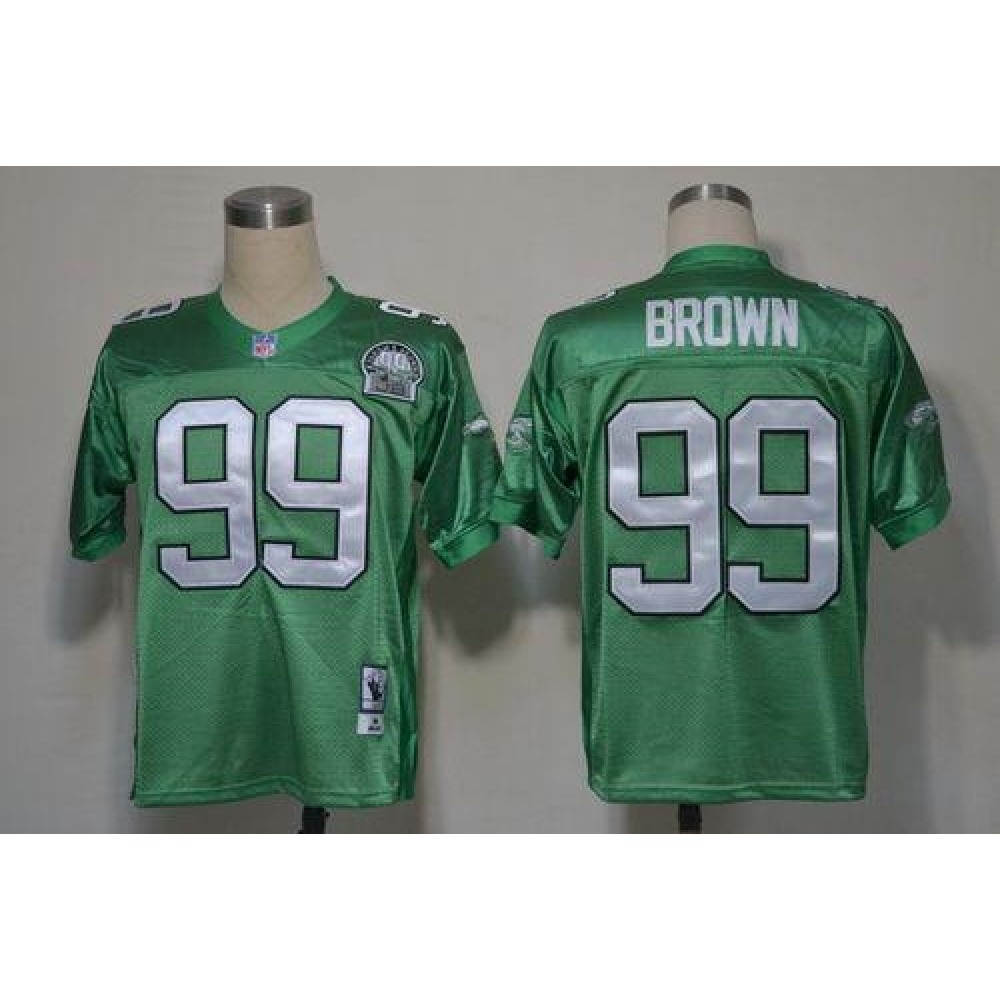 Mitchell And Ness Eagles #99 Jerome Brown Green Stitched Throwback NFL Jersey Mitchell And Ness Eagles #99 Jerome Brown Green Stitched Throwback NFL Jersey