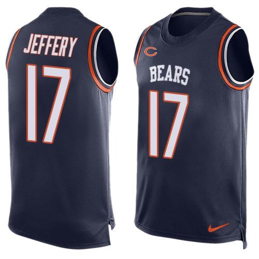 Nike Bears #17 Alshon Jeffery Navy Blue Team Color Men's Stitched NFL Limited Tank Top Jersey Nike Bears #17 Alshon Jeffery Navy Blue Team Color Men's Stitched NFL Limited Tank Top Jersey