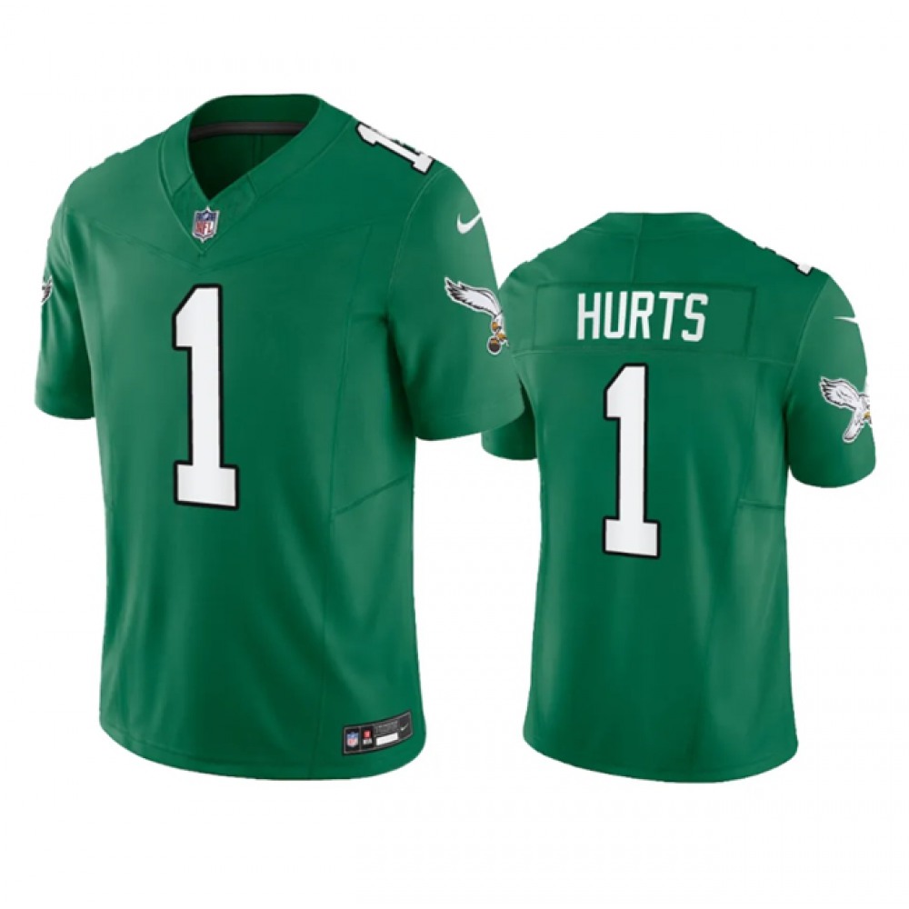 Youth Philadelphia Eagles #1 Jalen Hurts Green 2023 F.U.S.E. Stitched Football Jersey Youth Philadelphia Eagles #1 Jalen Hurts Green 2023 F.U.S.E. Stitched Football Jersey
