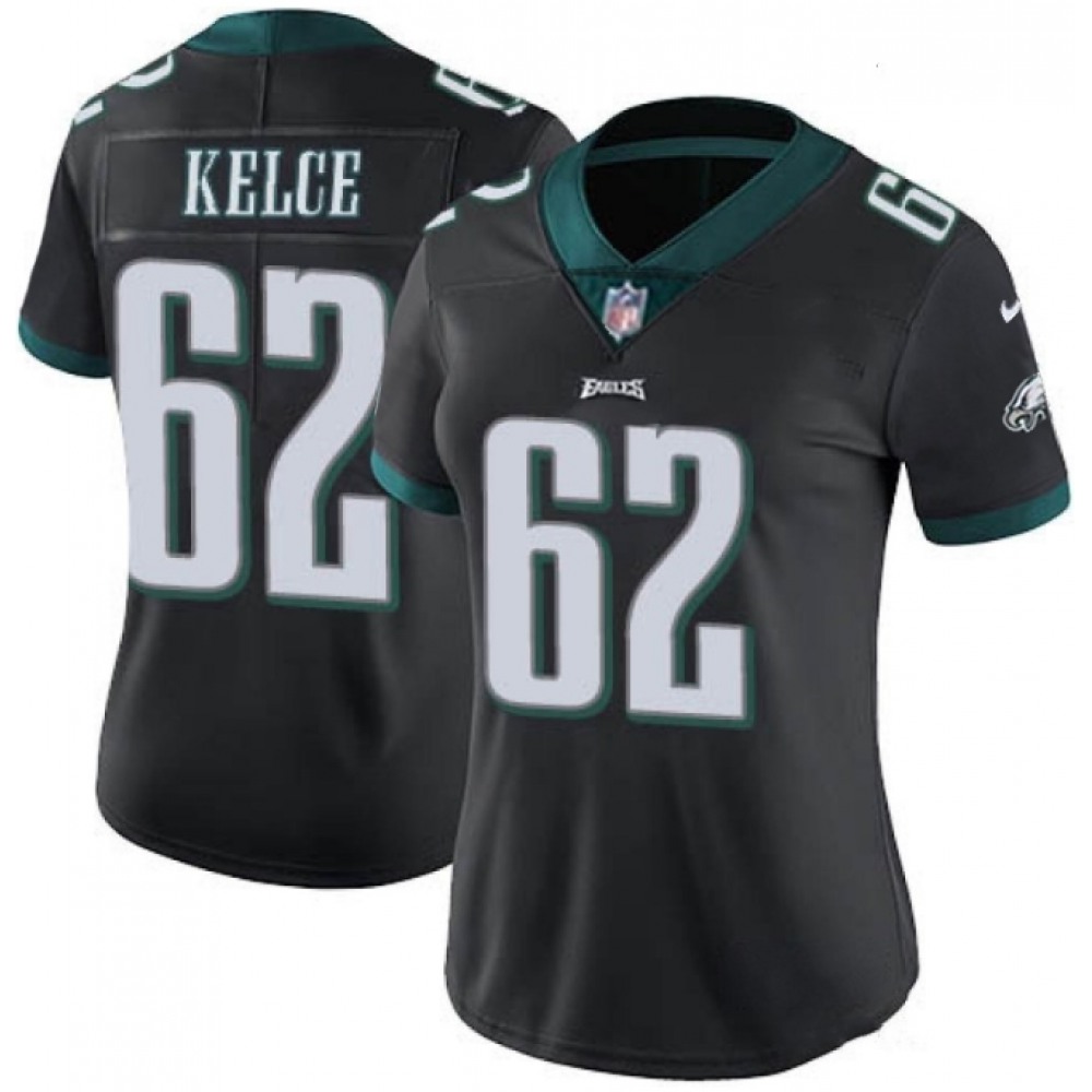 Women's Philadelphia Eagles #62 Jason Kelce Black Vapor Untouchable Limited Stitched Football Jersey(Run Small) Women's Philadelphia Eagles #62 Jason Kelce Black Vapor Untouchable Limited Stitched Football Jersey(Run Small)