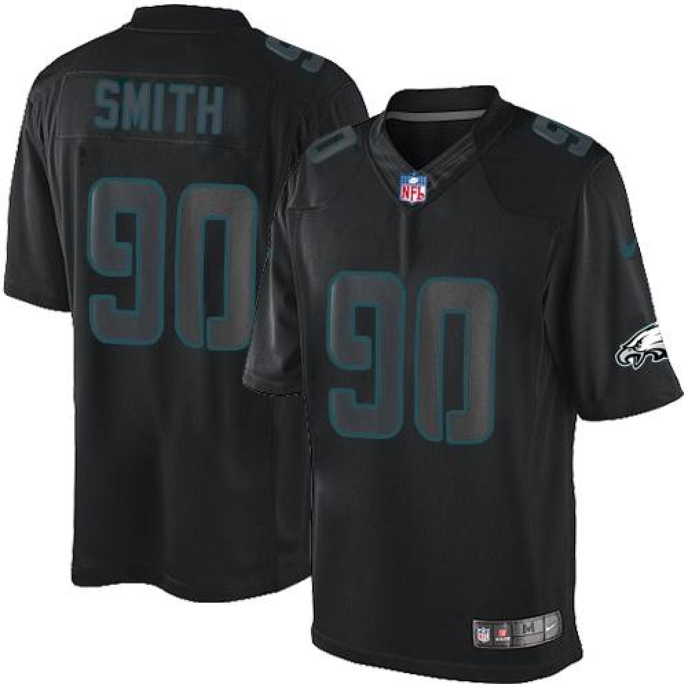 Nike Eagles #90 Marcus Smith Black Men's Stitched NFL Impact Limited Jersey Nike Eagles #90 Marcus Smith Black Men's Stitched NFL Impact Limited Jersey