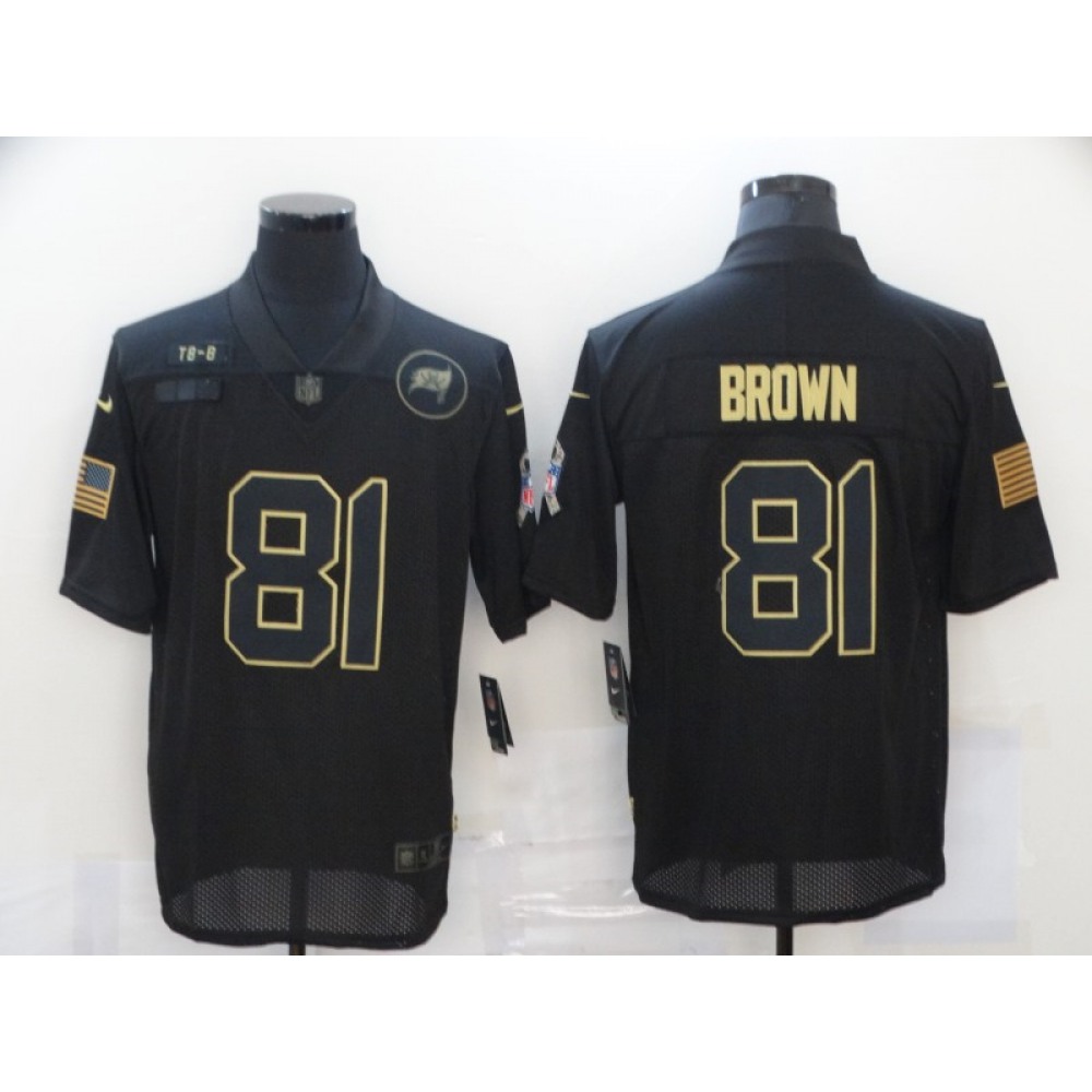 Men's Tampa Bay Buccaneers #81 Antonio Brown Black 2020 Salute To Service Limited Stitched Jersey Men's Tampa Bay Buccaneers #81 Antonio Brown Black 2020 Salute To Service Limited Stitched Jersey