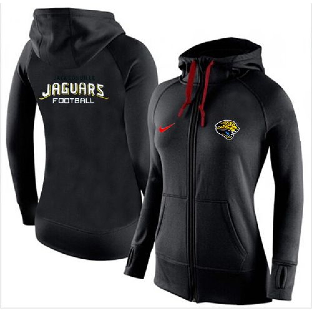 Women's Nike Jacksonville Jaguars Full-Zip Performance Hoodie Black