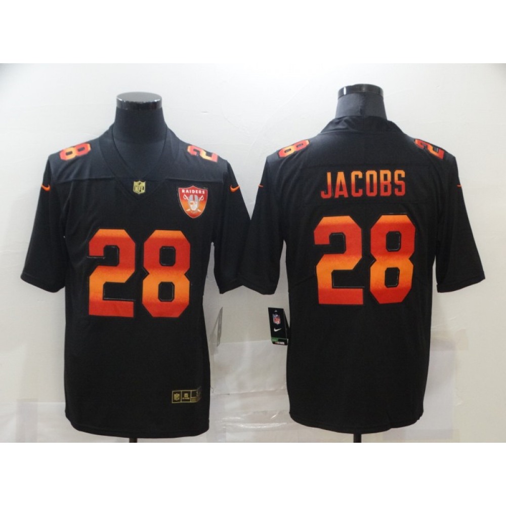 Men's Las Vegas Raiders #28 Josh Jacobs 2020 Black Fashion Limited Stitched Jersey