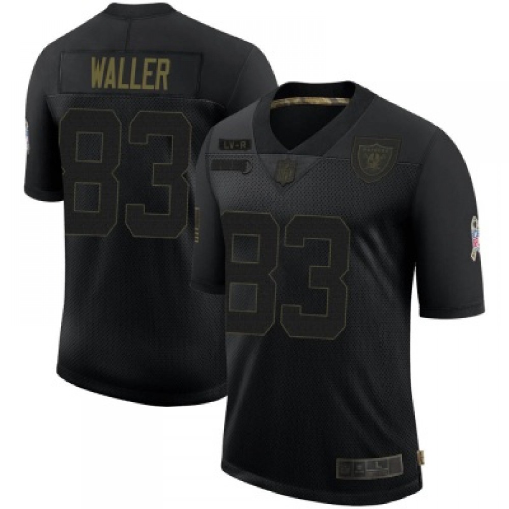 Men's Las Vegas Raiders #83 Darren Waller Black 2020 Salute To Service Limited Stitched Jersey Men's Las Vegas Raiders #83 Darren Waller Black 2020 Salute To Service Limited Stitched Jersey