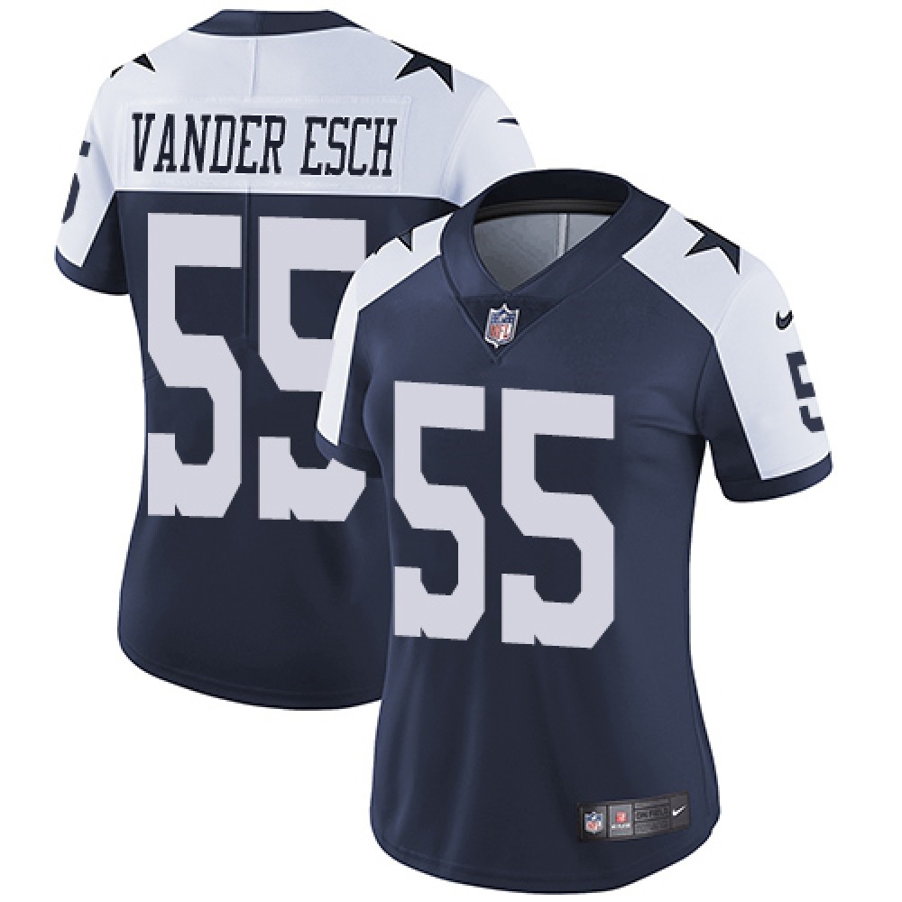 Women's Dallas Cowboys #55 Leighton Vander Esch Navy Thanksgiving Vapor Untouchable Limited Stitched NFL Jersey Women's Dallas Cowboys #55 Leighton Vander Esch Navy Thanksgiving Vapor Untouchable Limited Stitched NFL Jersey