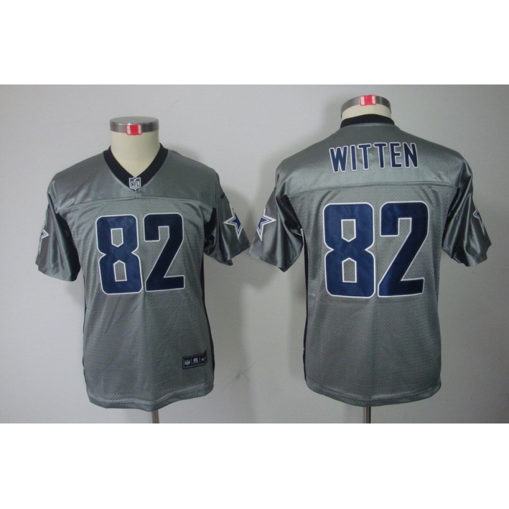 Youth Dallas Cowboys #82 Jason Witten Gray Shadow Limited Stitched NFL Jersey Youth Dallas Cowboys #82 Jason Witten Gray Shadow Limited Stitched NFL Jersey