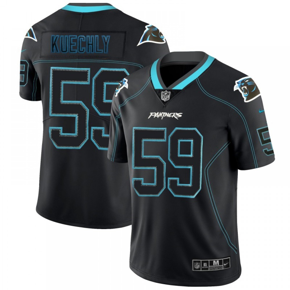 Men's Carolina Panthers #59 Luke Kuechly NFL 2018 Lights Out Black Color Rush Limited Jersey Men's Carolina Panthers #59 Luke Kuechly NFL 2018 Lights Out Black Color Rush Limited Jersey