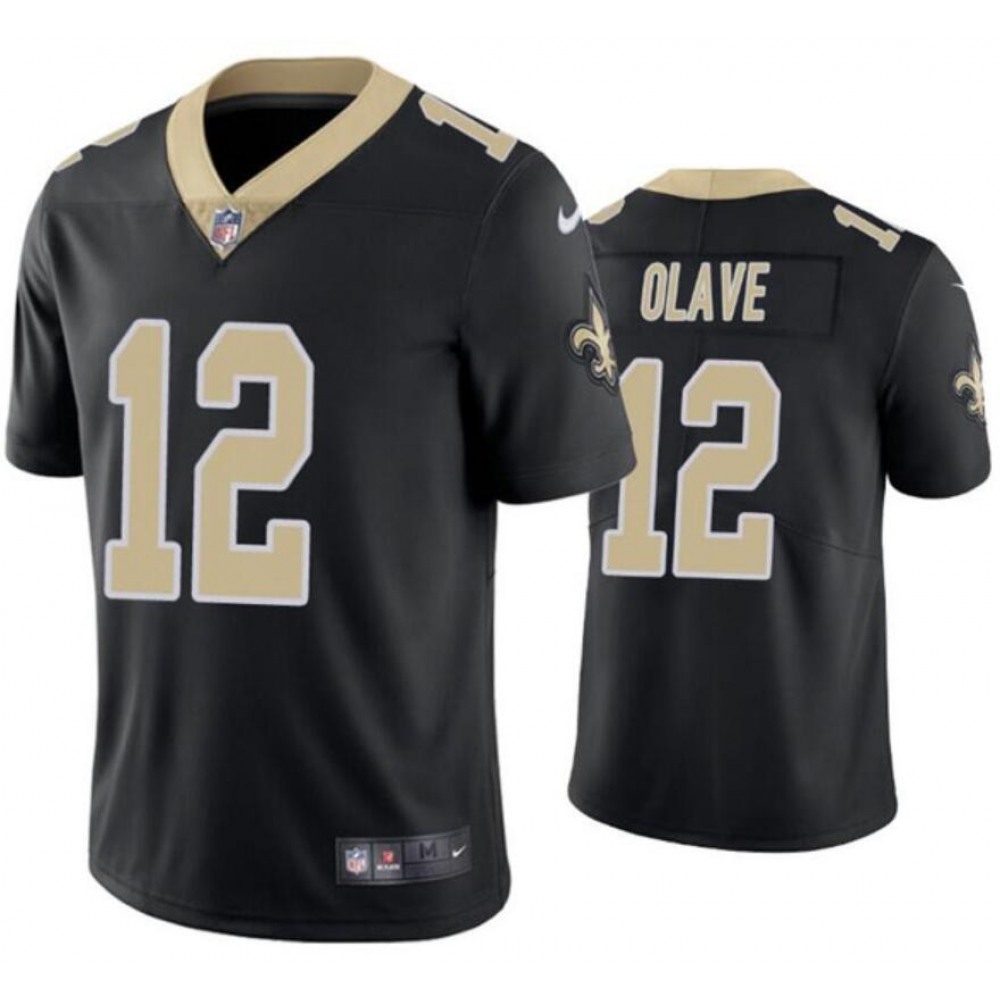 Youth New Orleans Saints #12 Chris Olave Black Vapor Untouchable Limited Stitched Jersey Youth New Orleans Saints #12 Chris Olave Black Vapor Untouchable Limited Stitched Jersey