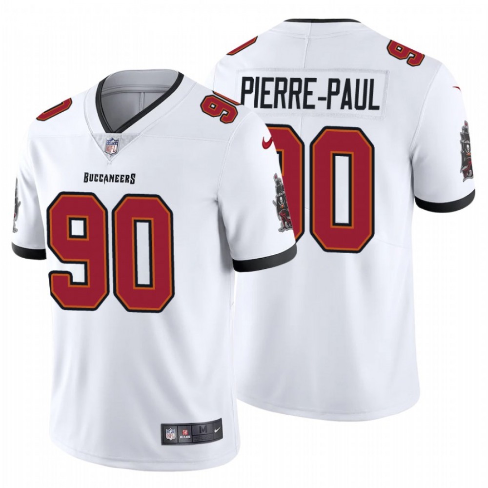 Men's Tampa Bay Buccaneers #90 Jason Pierre-Paul New White Vapor Untouchable Limited Stitched Jersey Men's Tampa Bay Buccaneers #90 Jason Pierre-Paul New White Vapor Untouchable Limited Stitched Jersey