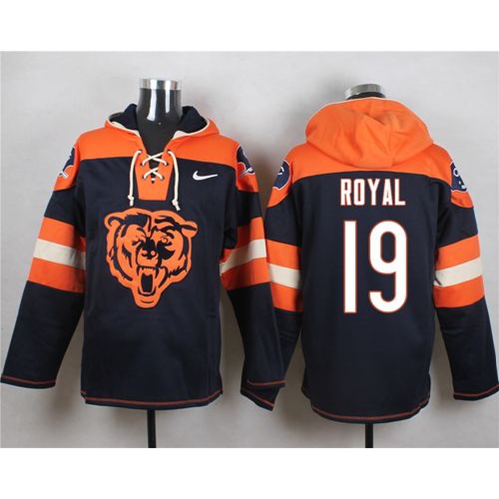 Nike Bears #19 Eddie Royal Navy Blue Player Pullover NFL Hoodie Nike Bears #19 Eddie Royal Navy Blue Player Pullover NFL Hoodie