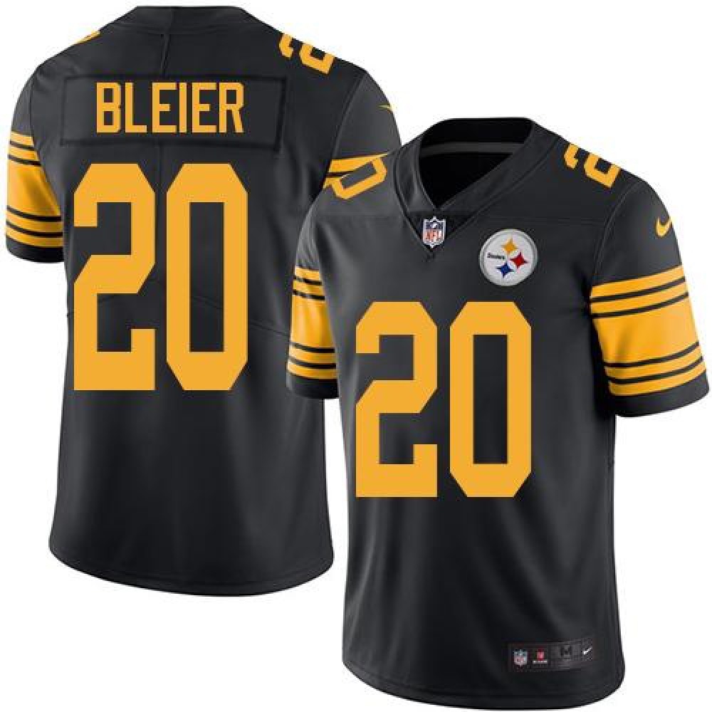 Nike Steelers #20 Rocky Bleier Black Men's Stitched NFL Limited Rush Jersey Nike Steelers #20 Rocky Bleier Black Men's Stitched NFL Limited Rush Jersey