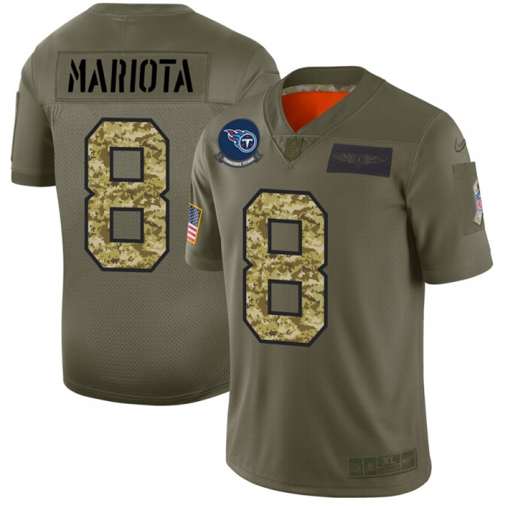 Men's Tennessee Titans #8 Marcus Mariota 2019 Olive/Camo Salute To Service Limited Stitched NFL Jersey Men's Tennessee Titans #8 Marcus Mariota 2019 Olive/Camo Salute To Service Limited Stitched NFL Jersey