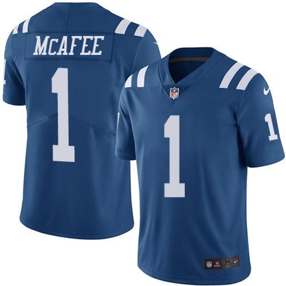 Nike Colts #1 Pat McAfee Royal Blue Men's Stitched NFL Limited Rush Jersey Nike Colts #1 Pat McAfee Royal Blue Men's Stitched NFL Limited Rush Jersey