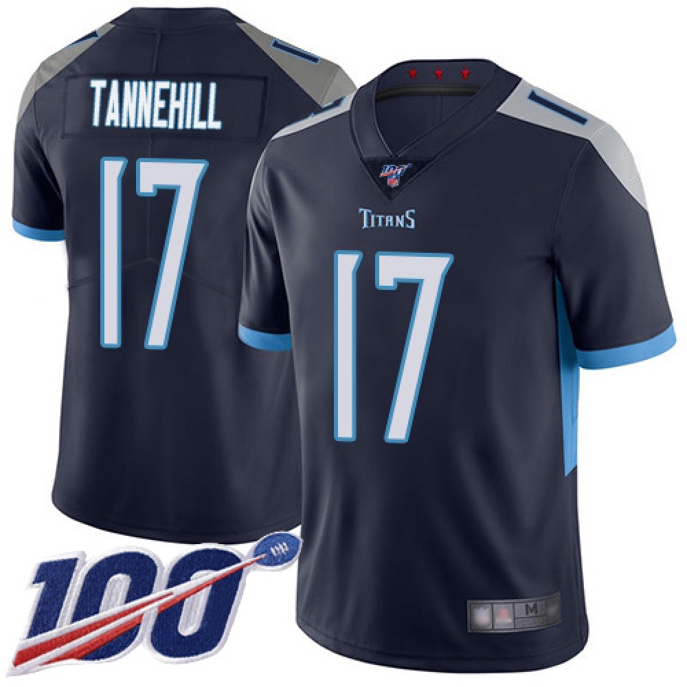 Men's Tennessee Titans #17 Ryan Tannehill Navy 2019 100th Season Vapor Untouchable Limited Stitched NFL Jersey Men's Tennessee Titans #17 Ryan Tannehill Navy 2019 100th Season Vapor Untouchable Limited Stitched NFL Jersey