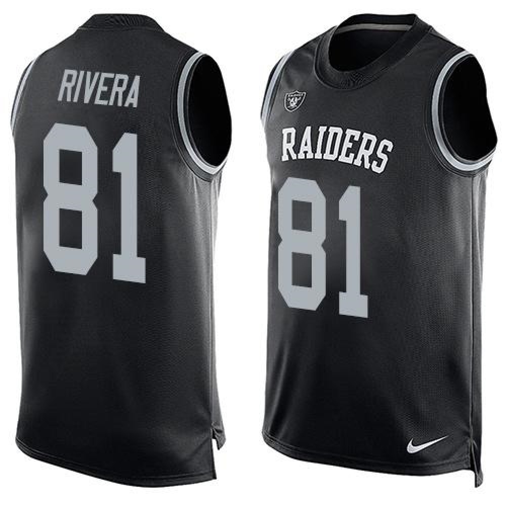 Nike Raiders #81 Mychal Rivera Black Team Color Men's Stitched NFL Limited Tank Top Jersey Nike Raiders #81 Mychal Rivera Black Team Color Men's Stitched NFL Limited Tank Top Jersey