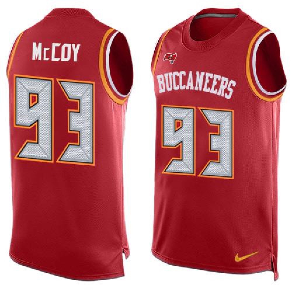 Nike Buccaneers #93 Gerald McCoy Red Team Color Men's Stitched NFL Limited Tank Top Jersey Nike Buccaneers #93 Gerald McCoy Red Team Color Men's Stitched NFL Limited Tank Top Jersey