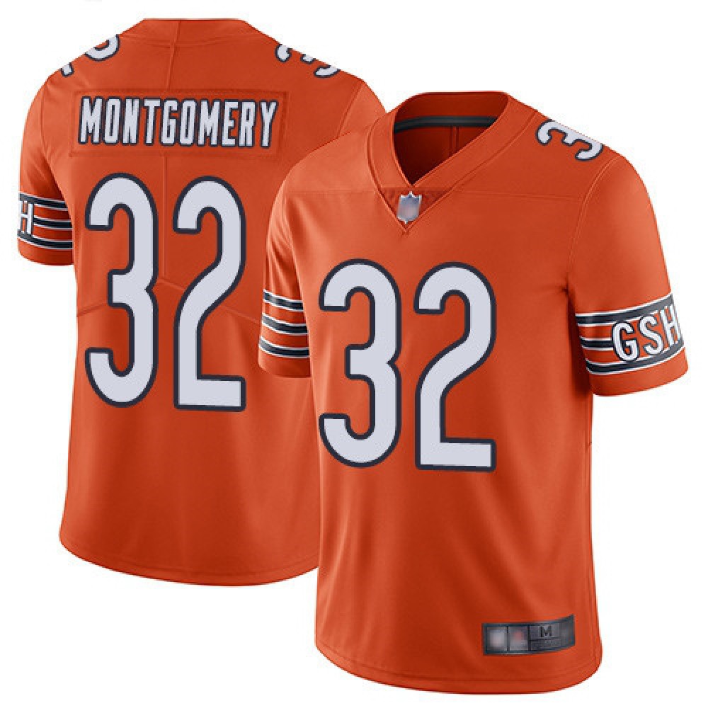Men's Chicago Bears #32 David Montgomery Orange Vapor Untouchable Limited Stitched NFL Jersey Men's Chicago Bears #32 David Montgomery Orange Vapor Untouchable Limited Stitched NFL Jersey