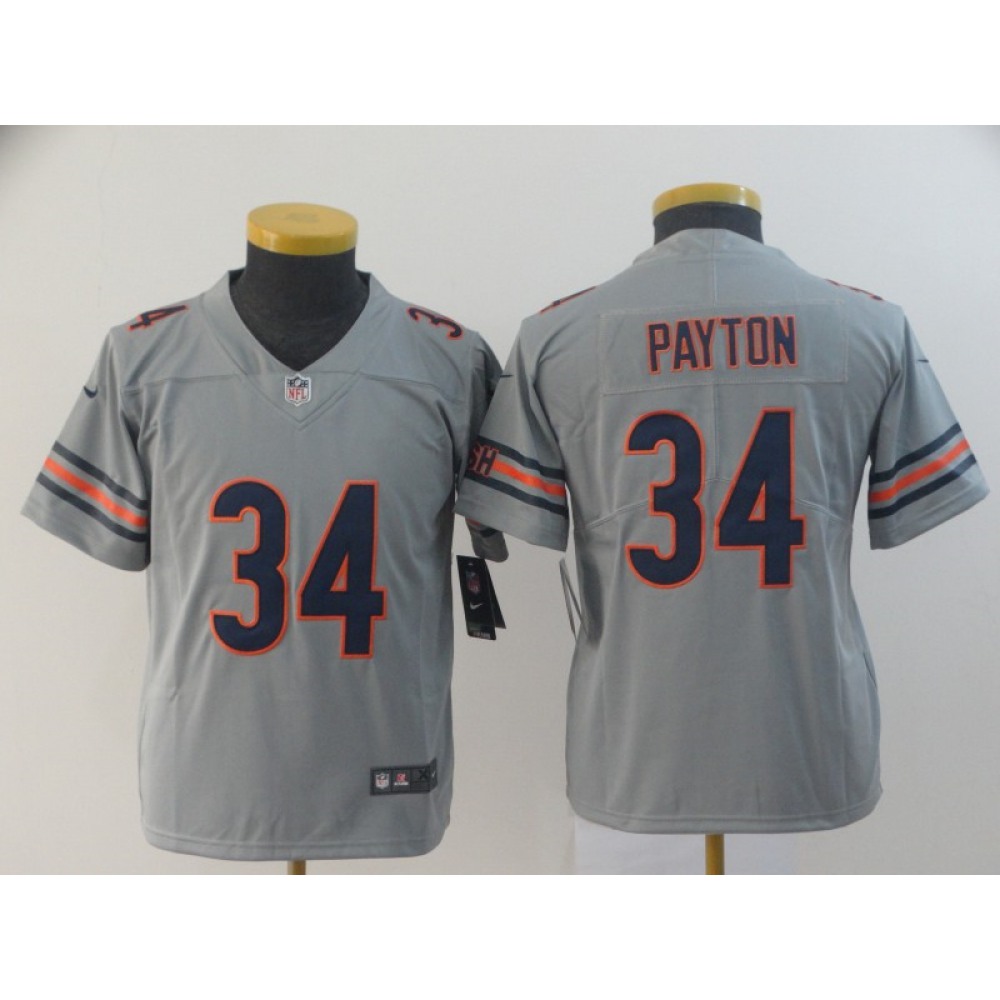 Youth Chicago Bears #34 Walter Payton 2019 Silver Inverted Legend Stitched NFL Jersey Youth Chicago Bears #34 Walter Payton 2019 Silver Inverted Legend Stitched NFL Jersey