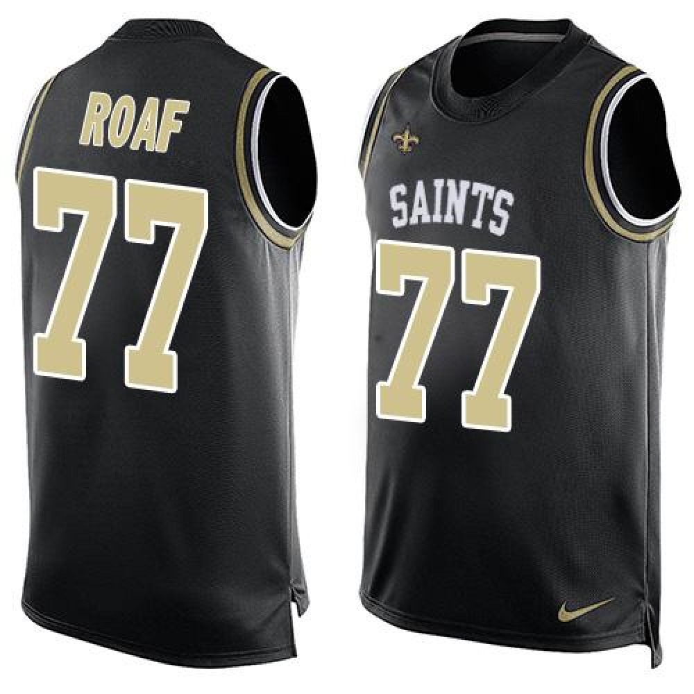 Nike Saints #77 Willie Roaf Black Team Color Men's Stitched NFL Limited Tank Top Jersey Nike Saints #77 Willie Roaf Black Team Color Men's Stitched NFL Limited Tank Top Jersey