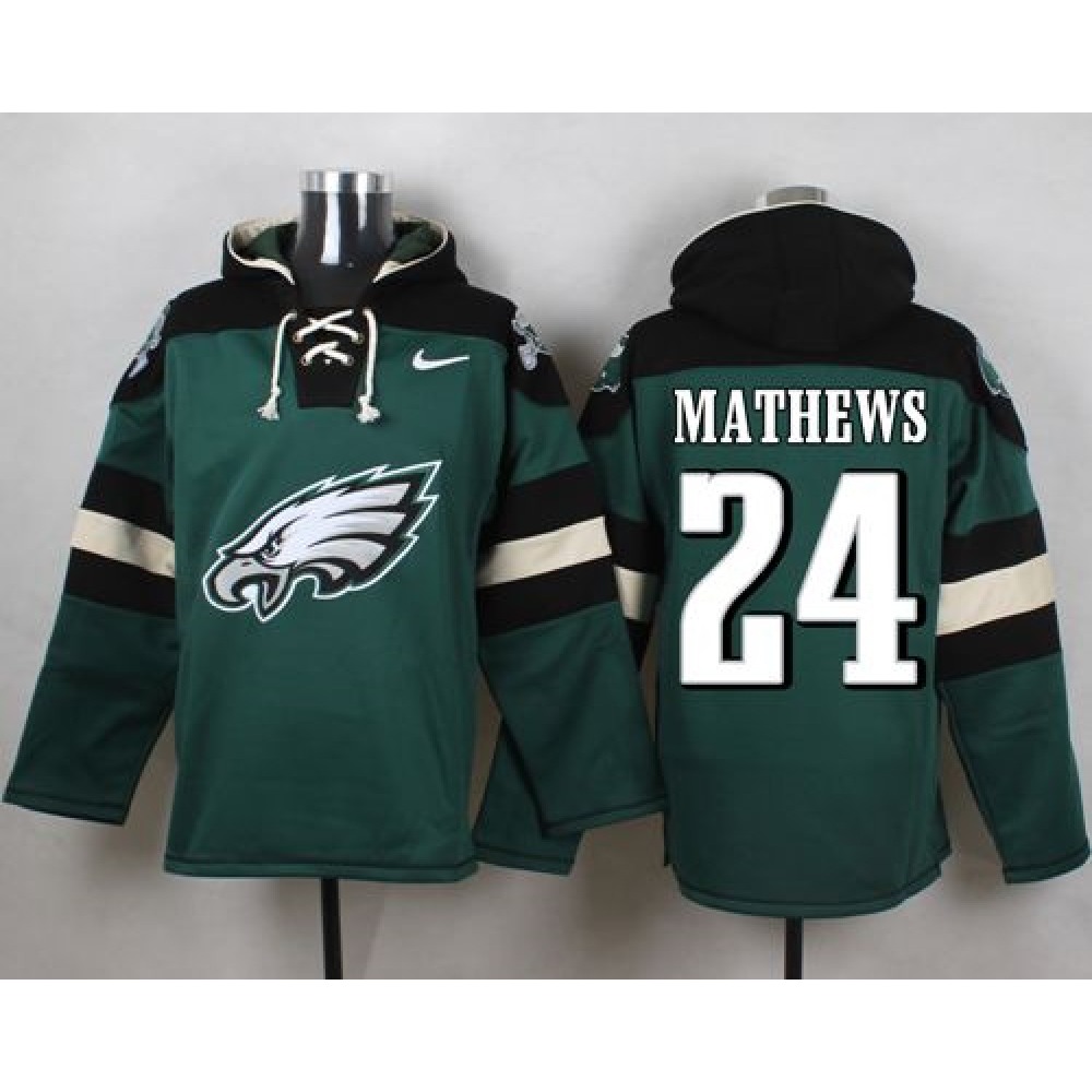 Nike Eagles #24 Ryan Mathews Midnight Green Player Pullover NFL Hoodie Nike Eagles #24 Ryan Mathews Midnight Green Player Pullover NFL Hoodie