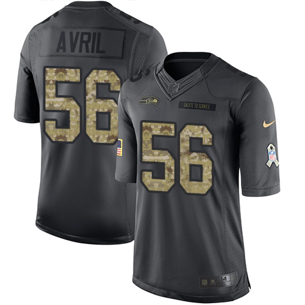 Nike Seahawks #56 Cliff Avril Black Men's Stitched NFL Limited 2016 Salute to Service Jersey Nike Seahawks #56 Cliff Avril Black Men's Stitched NFL Limited 2016 Salute to Service Jersey