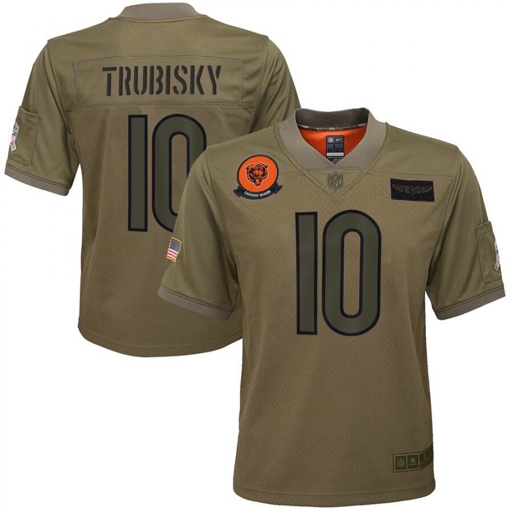 Youth Chicago Bears #10 Mitchell Trubisky 2019 Camo Salute To Service Stitched NFL Jersey Youth Chicago Bears #10 Mitchell Trubisky 2019 Camo Salute To Service Stitched NFL Jersey