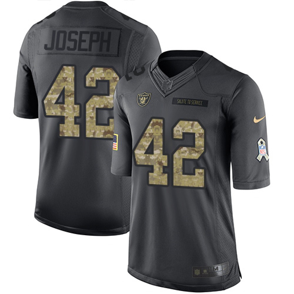 Nike Raiders #42 Karl Joseph Black Youth Stitched NFL Limited 2016 Salute to Service Jersey Nike Raiders #42 Karl Joseph Black Youth Stitched NFL Limited 2016 Salute to Service Jersey