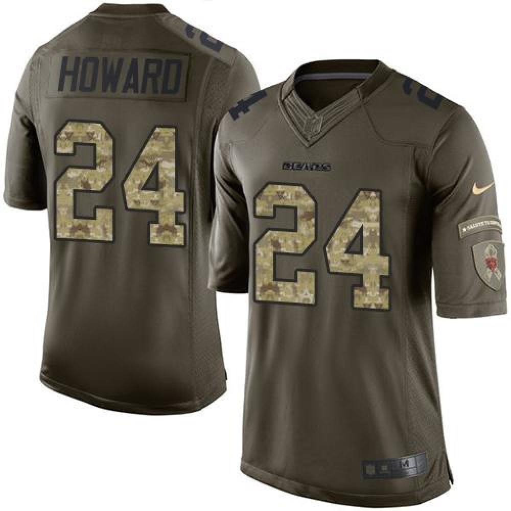 Nike Bears #24 Jordan Howard Green Men's Stitched NFL Limited Salute to Service Jersey Nike Bears #24 Jordan Howard Green Men's Stitched NFL Limited Salute to Service Jersey