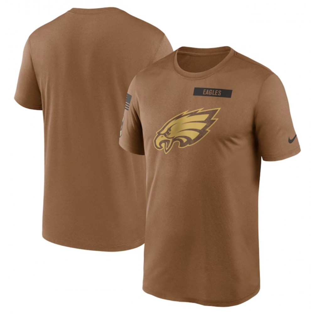 Men's Philadelphia Eagles 2023 Brown Salute To Service Legend Performance T-Shirt Men's Philadelphia Eagles 2023 Brown Salute To Service Legend Performance T-Shirt