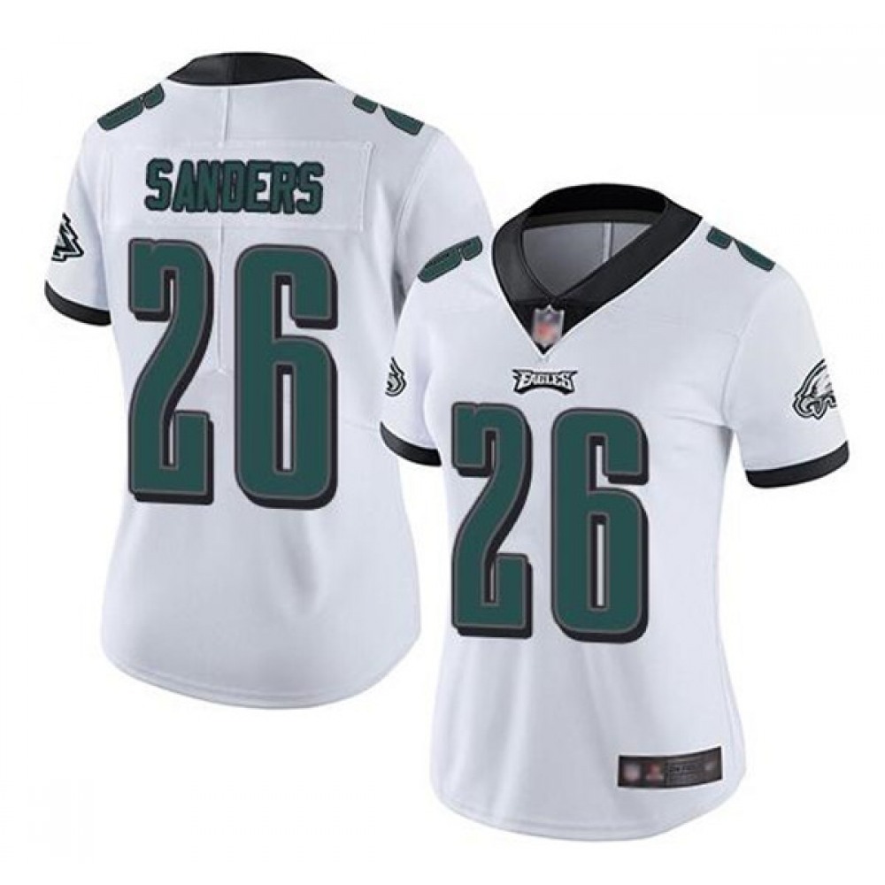 Women's Philadelphia Eagles #26 Miles Sanders White Vapor Untouchable Limited Stitched Football Jersey(Run Small) Women's Philadelphia Eagles #26 Miles Sanders White Vapor Untouchable Limited Stitched Football Jersey(Run Small)