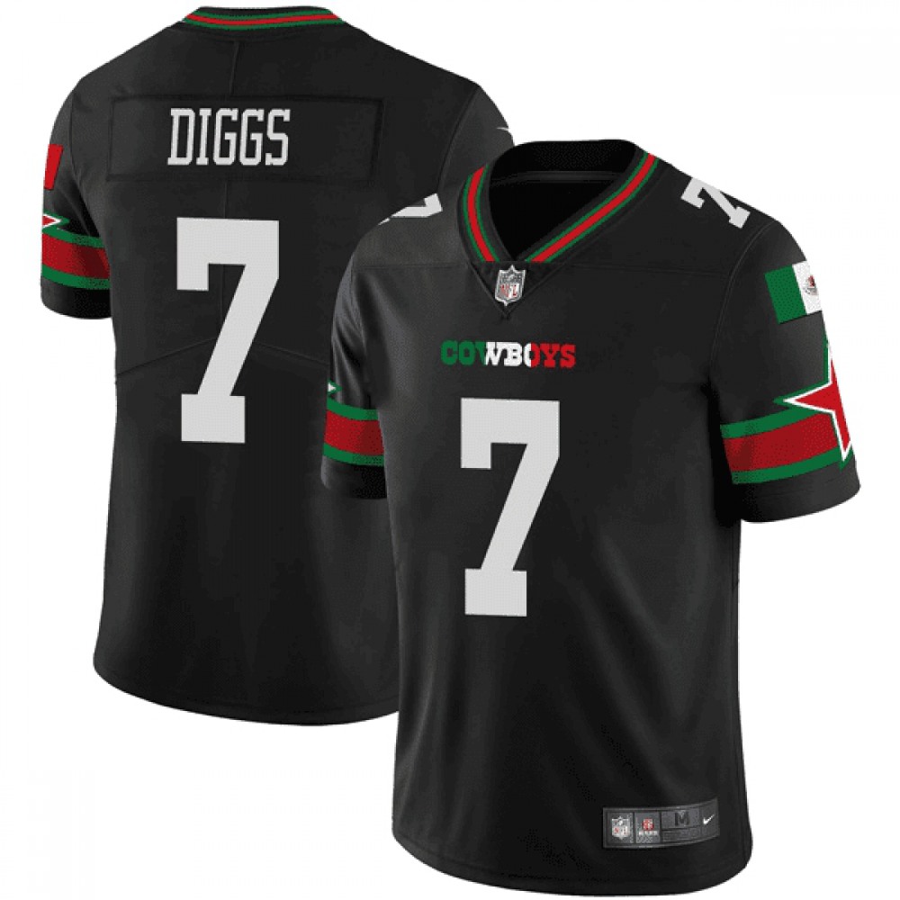 Men's Dallas Cowboys #7 Trevon Diggs Black Mexico Vapor Limited Stitched Football Jersey Men's Dallas Cowboys #7 Trevon Diggs Black Mexico Vapor Limited Stitched Football Jersey