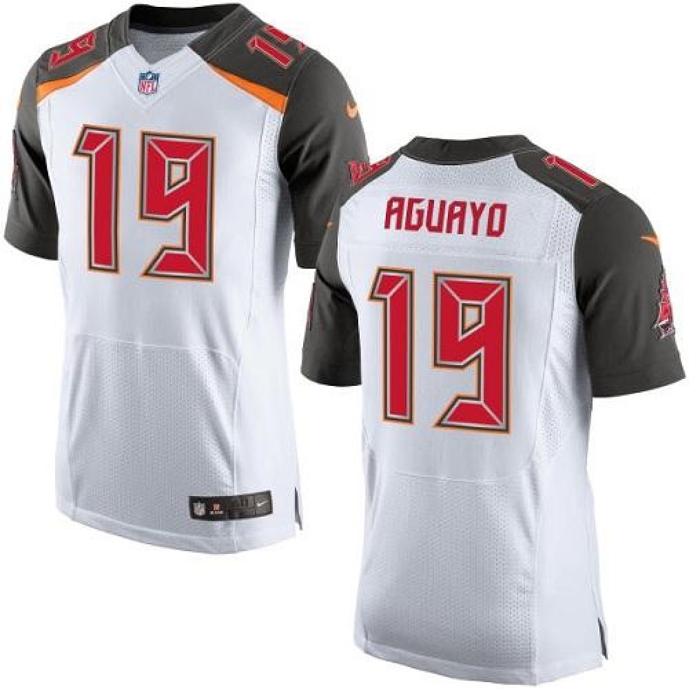 Nike Buccaneers #19 Roberto Aguayo White Men's Stitched NFL New Elite Jersey Nike Buccaneers #19 Roberto Aguayo White Men's Stitched NFL New Elite Jersey