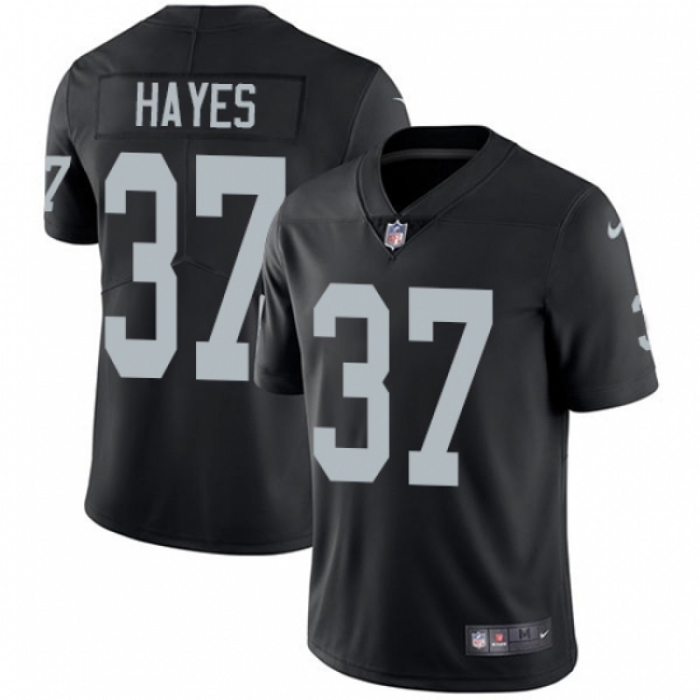 Men's Las Vegas Raiders #37 Lester Hayes Black Vapor Limited Stitched Jersey Men's Las Vegas Raiders #37 Lester Hayes Black Vapor Limited Stitched Jersey
