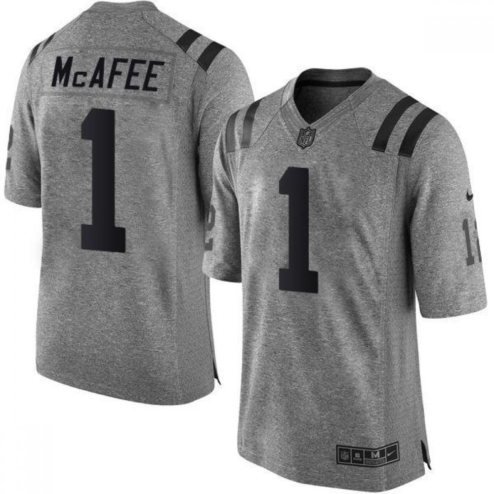 Nike Colts #1 Pat McAfee Gray Men's Stitched NFL Limited Gridiron Gray Jersey Nike Colts #1 Pat McAfee Gray Men's Stitched NFL Limited Gridiron Gray Jersey