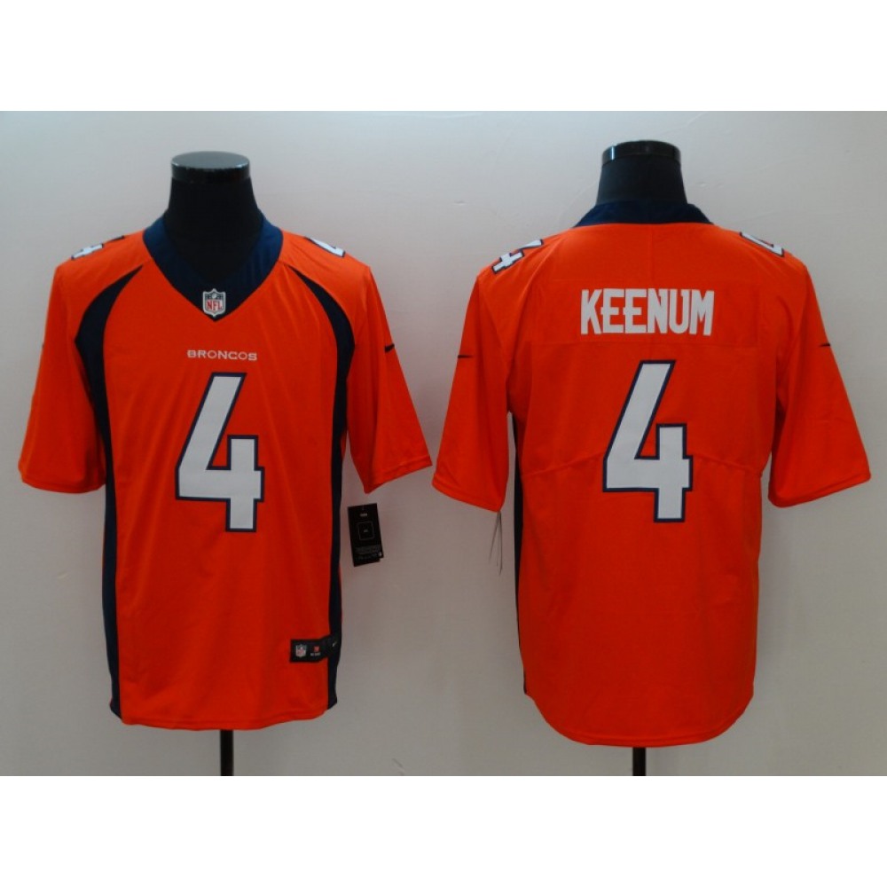 Men's NFL Denver Broncos #4 Case Keenum Orange Vapor Untouchable Limited Stitched Jersey Men's NFL Denver Broncos #4 Case Keenum Orange Vapor Untouchable Limited Stitched Jersey