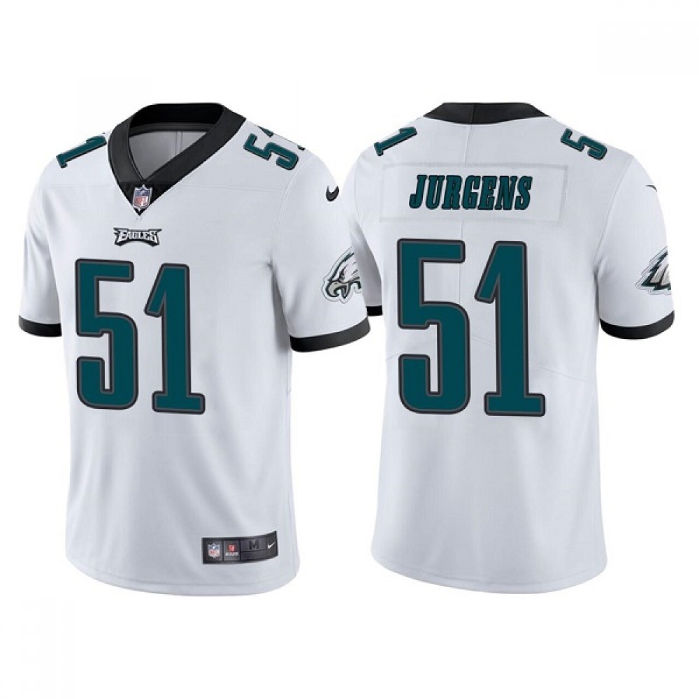 Men's Philadelphia Eagles #51 Cameron Jurgens White Vapor Untouchable Limited Stitched Jersey Men's Philadelphia Eagles #51 Cameron Jurgens White Vapor Untouchable Limited Stitched Jersey