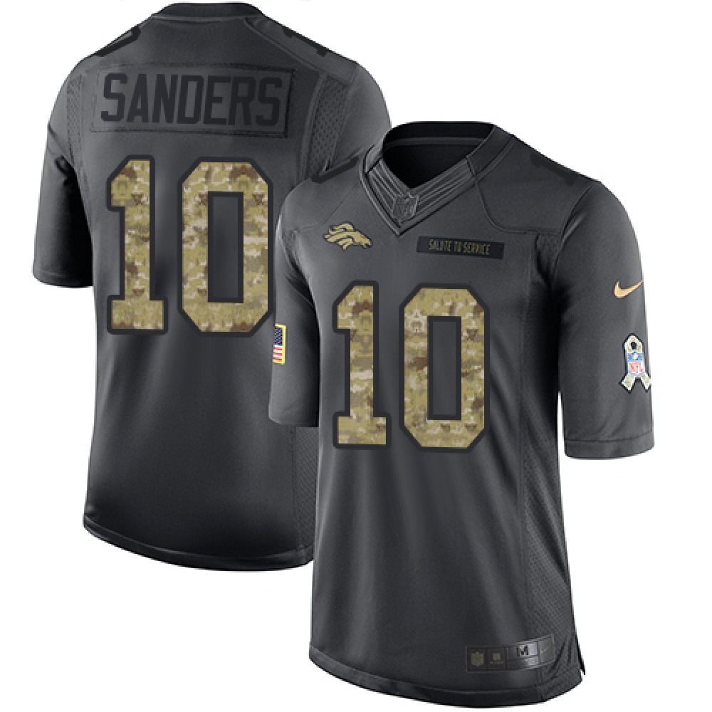 Nike Broncos #10 Emmanuel Sanders Black Men's Stitched NFL Limited 2016 Salute to Service Jersey Nike Broncos #10 Emmanuel Sanders Black Men's Stitched NFL Limited 2016 Salute to Service Jersey