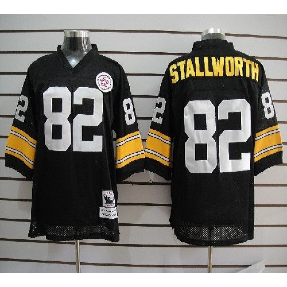 Mitchell And Ness Steelers #82 John Stallworth Black Stitched NFL Jersey Mitchell And Ness Steelers #82 John Stallworth Black Stitched NFL Jersey