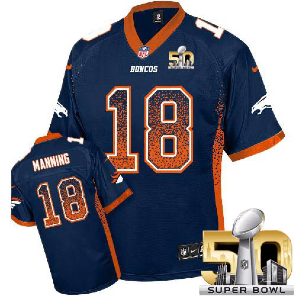 Nike Broncos #18 Peyton Manning Blue Alternate Super Bowl 50 Youth Stitched NFL Elite Drift Fashion Jersey Nike Broncos #18 Peyton Manning Blue Alternate Super Bowl 50 Youth Stitched NFL Elite Drift Fashion Jersey