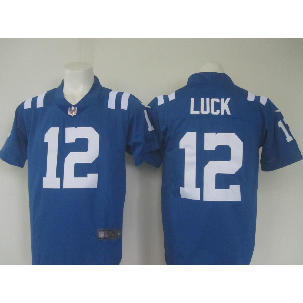 Men's Nike Colts #12 Andrew Luck Blue Limited Rush Stitched NFL Jersey Men's Nike Colts #12 Andrew Luck Blue Limited Rush Stitched NFL Jersey