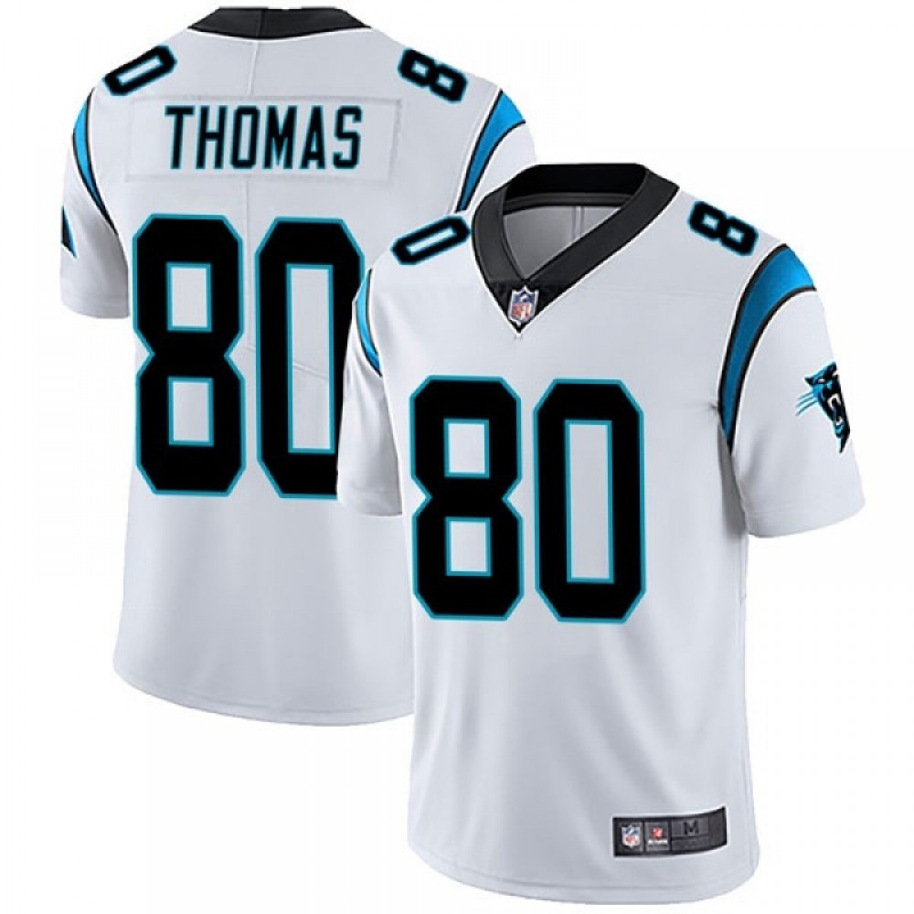 Men's Carolina Panthers #80 Ian Thomas White Vapor Untouchable Limited Stitched Jersey Men's Carolina Panthers #80 Ian Thomas White Vapor Untouchable Limited Stitched Jersey